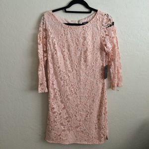 Vince Camuto Pink Lace Dress Size 12 NWT